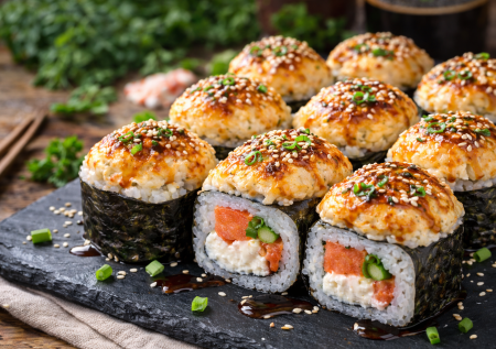 С этими запеченными роллами справится даже ребенок: вкуснота, и больше не нужно никакой доставки