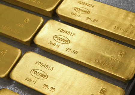 Золотые резервы России «схуднули» на $8,9 млрд