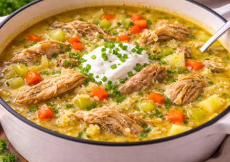 Вместо надоевших лапши и щей варю куриный суп-карри с рисом — ароматный, необычный и очень уютный