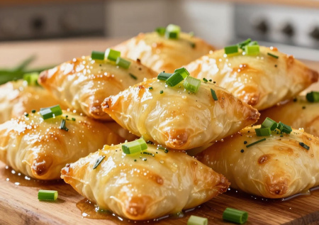 Пачка теста и 300 граммов сыра — готовлю сырные «подушечки» с чесноком и зеленью: вкуснее любых лепешек и хачапури