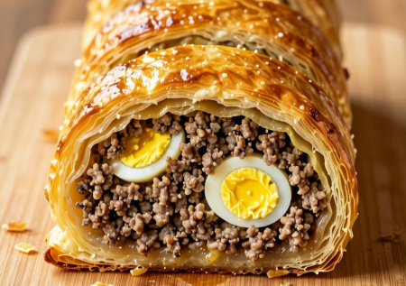 Забыла о куличах. Этот французский рулет с фаршем и яйцами станет главным блюдом Пасхи. Красивее кулича и вкуснее любого пирога