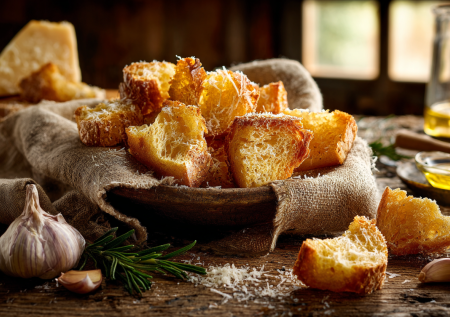 Сырная бомба: рецепт гренок «Цезарь» с секретным ингредиентом