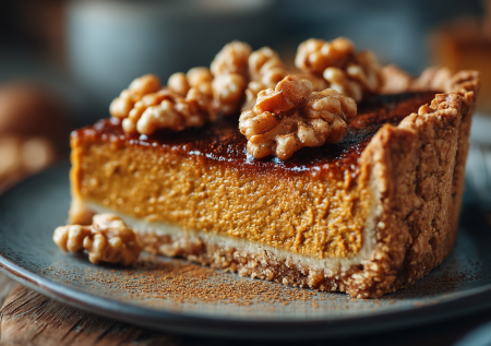 Этот постный тыквенный пирог — гастрономический обман для гурманов. Насыщенный вкус, карамельные нотки и ни грамма масла