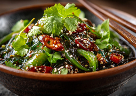 Этот салат из ламинарии — яркое открытие для ценителей азиатских ноток. Готовлю так и раскрываю всю прелесть морской капусты