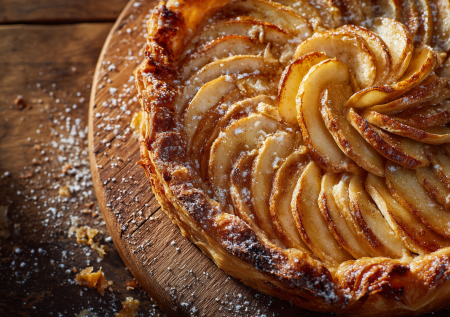 Пирог без сырого дна — простой трюк с решеткой: яблочная выпечка из слоеного теста получается идеально хрустящей