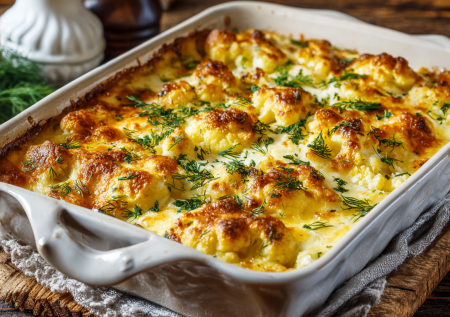 Взбиваем яйца со сметаной и заливаем цветную капусту: простая запеканка