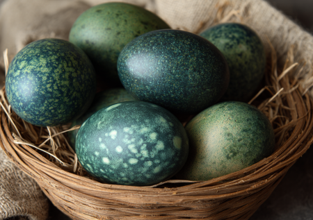 Зеленые пасхальные яйца без химии: простой способ покрасить их шпинатом дома