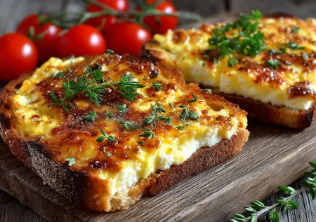 Горячие бутерброды без колбасы за 10 минут: завтрак с творогом и сырной корочкой