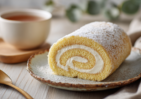 Нежный рулет с заварным кремом без замеса теста: простой десерт, который тает во рту