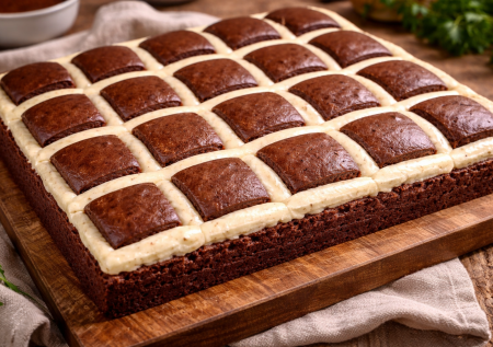 Творожный пирог «Одеяло» на сливочном масле — шоколадный десерт, который выглядит как из кондитерской