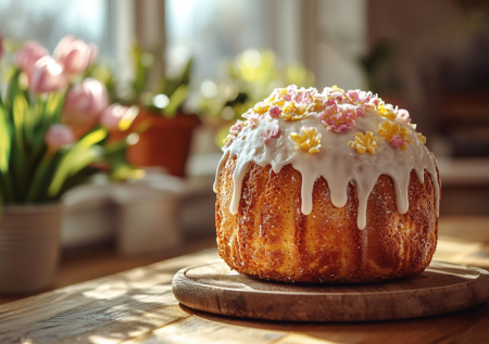 Кулич «Тропики» с ананасом и манго — мягкий как пух и очень ароматный. Нежное угощение на Пасху