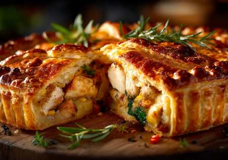 Хрустящий пирог с курицей и сезонными овощами — как перенестись в деревенскую пекарню, не выходя из дома. Минимум усилий, максимум уюта