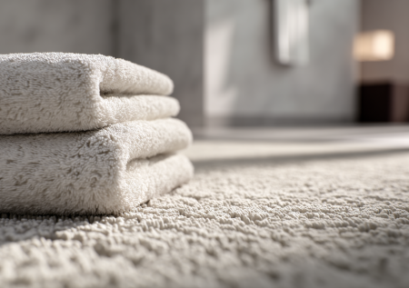Отельная ванная дома: какие текстильные детали создают этот эффект