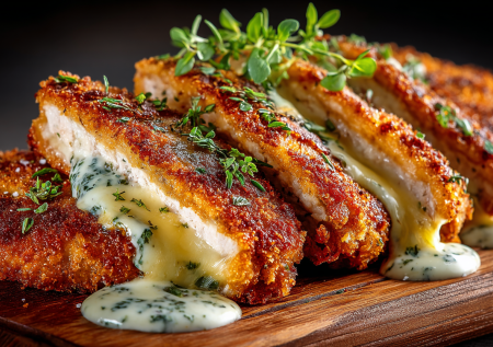 Мой секрет идеальных куриных котлет: сыр внутри, хрустящая корочка снаружи и главное — ароматный соус. Всего 25 минут от начала до подачи