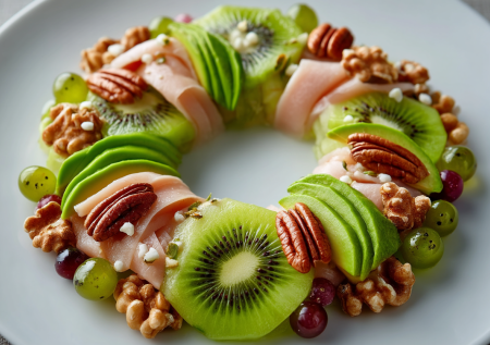 «Малахитовый браслет»: как превратить салат в украшение стола. Копченая курица и киви — неожиданное сочетание, которое покоряет