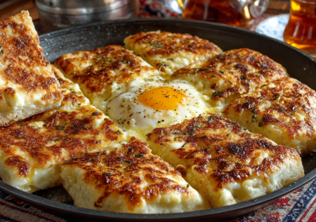 Ленивый завтрак по-грузински: батон, сыр и яйцо — все, что нужно для приготовления хачапури