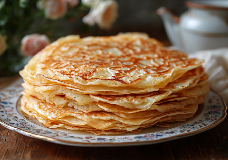 Заварные блины на кипятке — постный рецепт для завтраков и чаепитий: не рвутся