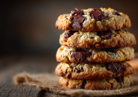 Это овсяное печенье с шоколадом — мой билет в детство. Тот самый вкус, хруст и аромат, которые заставят закрыть глаза от удовольствия