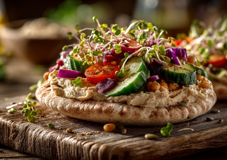 Легкая намазка, хрустящая пита и свежие овощи — собираю этот витаминный обед за 20 минут. Весенний мастхэв