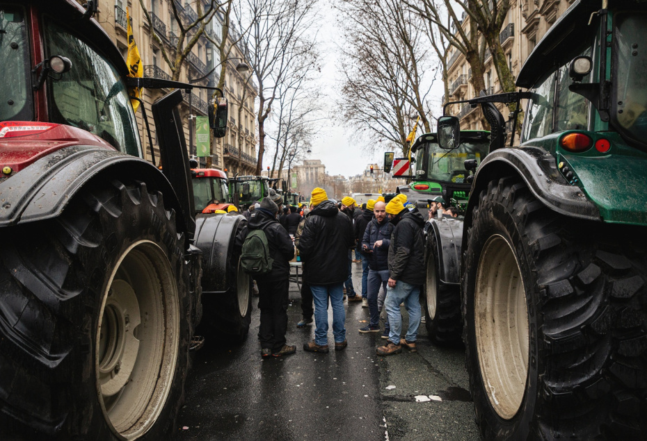 Акция протеста французских фермеров, Париж, 8 января 2026 года