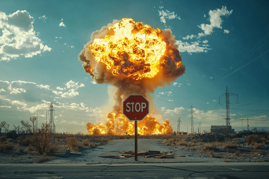 Ядерный взрыв в представлении ИИ