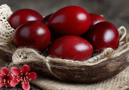 Как покрасить яйца в ярко-красный цвет без химии: старинный способ с корнем марены