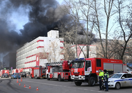 Пожару в московском БЦ Turas присвоен третий ранг сложности
