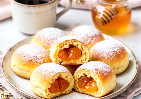 Дрожжевое тесто — прошлый век. Творожные булочки «Солнышки» с курагой и маком пекутся за 20 минут — мягче пуха и ароматнее любых пирожных