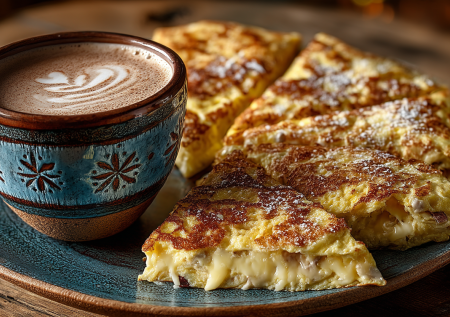 Тру сыр прямо в сковородку и заливаю яйцами — проще завтрака не придумаешь: засекайте 5 минут