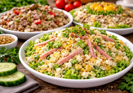 Три вкусных салата как в кафе — простые продукты, но сочетания просто отличные