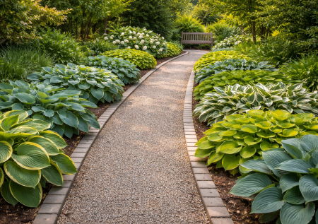 Бордюры из хосты — простой способ сделать участок аккуратным и визуально дорогим