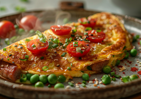 Пышный омлет с горошком и сыром за 15 минут: простой завтрак, который удивит вкусом