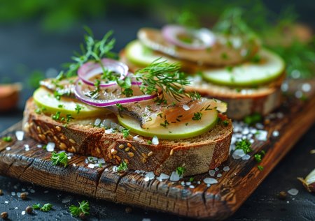 Этот бутерброд с сельдью и яблоком сведет с ума любого мужчину