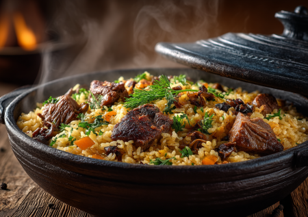 Не классика, но шедевр: плов «Городской» с грибами. Готовлю, когда хочется чего-то основательного, ароматного и бесконечно уютного