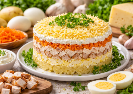 Некалорийный салат с копчёной грудкой — идеально для весны: едим очень вкусно и худеем