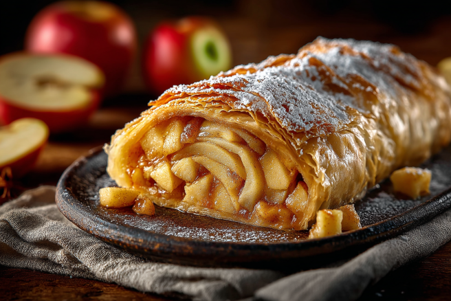 Немецкий штрудель на слоеном тесте