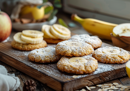 Полезное печенье из творога с фруктами — быстрый десерт для всей семьи без сахара