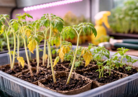 Что делать, если рассада вытягивается и желтеет — разбор причин и реальные решения