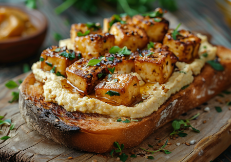 Два ингредиента и готово: тот самый бутерброд с тофу (пальчики оближешь)