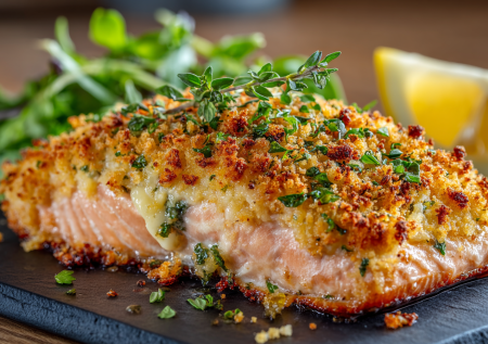 Лосось в духовке: хрустящая корочка из пармезана и готовность за 20 минут