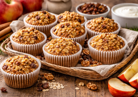 Беру кефир, яблоки и пеку мягкие кексы — идеальная альтернатива шарлотке