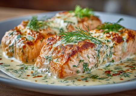 Горбуша в соусе из сметаны: ужин за 30 минут без лишних хлопот