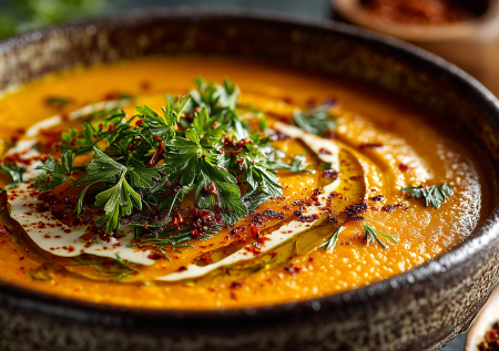 Настоящая классика постной кухни: суп-пюре из чечевицы. Сытный, полезный и с историей, уходящей в глубь веков