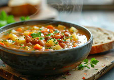 Сытный суп без мяса за 20 минут: простой рецепт с фасолью, который удивит вкусом