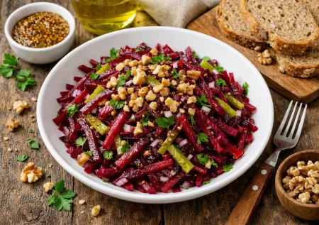 Вкуснее винегрета: простой салат «Рубиновое настроение» на каждый день