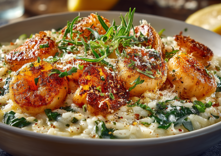 Морское ризотто — мой «телепорт» в дорогой ресторан, не покидая кухни. Готовлю с чесночно-базиликовым соусом, и ужин превращается в праздник