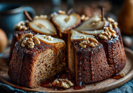 Магия простых ингредиентов: готовлю пирог с грушами и грецкими орехами, который покорит сочной текстурой и глубоким вкусом