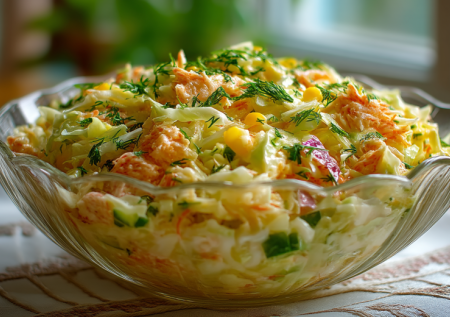 Беру пекинку и крабовые палочки: такого салата всегда будет мало — простой рецепт без варки покоряет с первой ложки