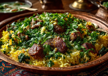 Забудьте о классическом плове: сабзи-каурма — это зеленая симфония с мясом