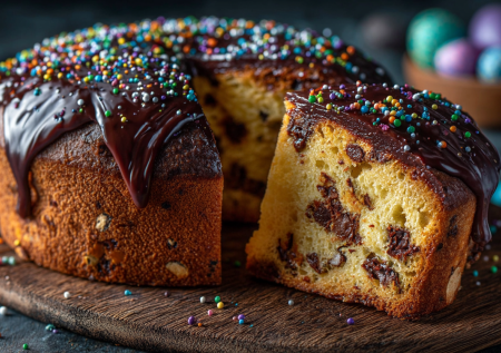 Долго искал шоколадный кулич, который не будет сухим. Нашел: влажный, мягкий, с насыщенным вкусом какао